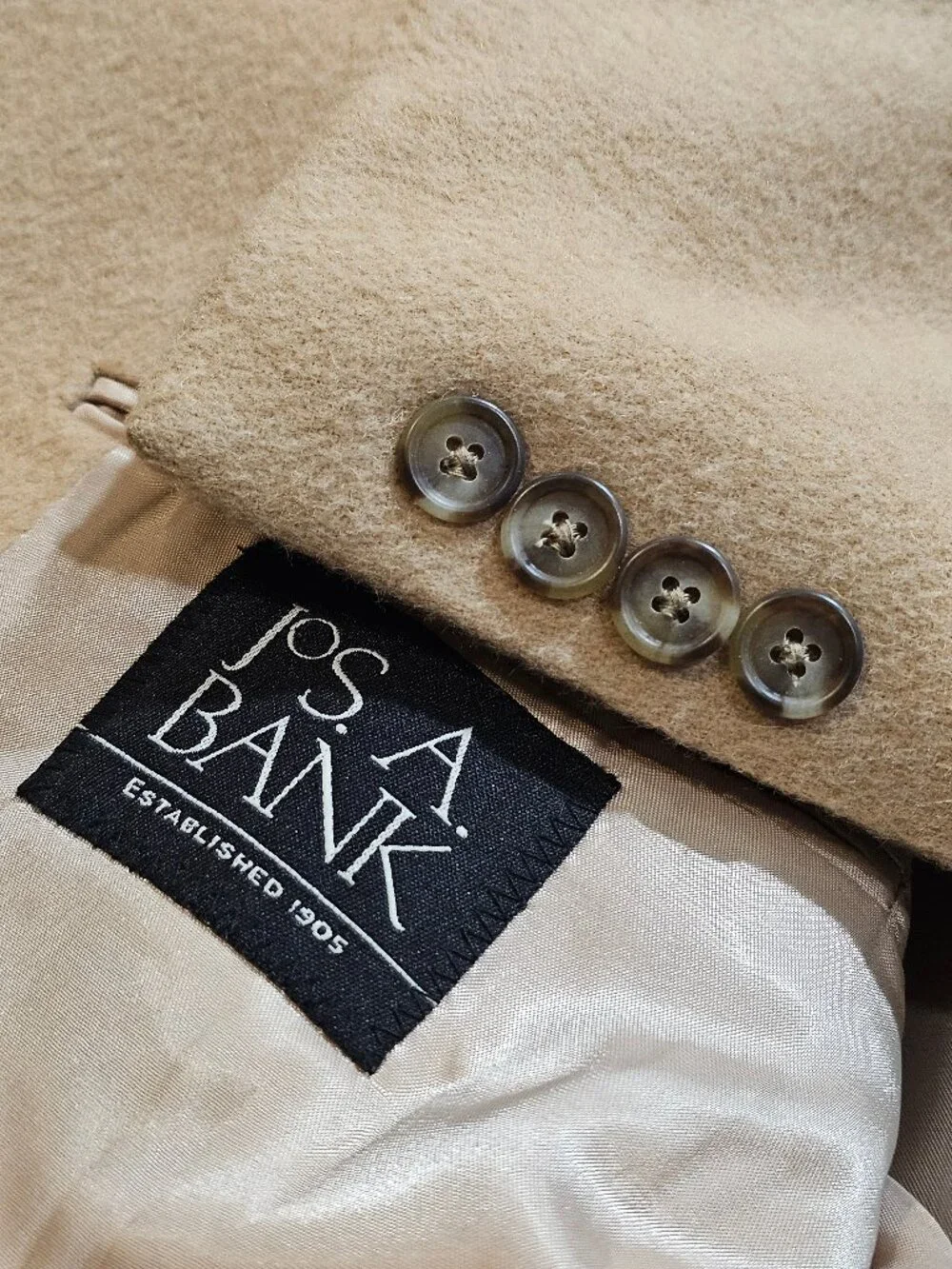 Jos. A. Bank Camelhair Tan Jacket Blazer 42R